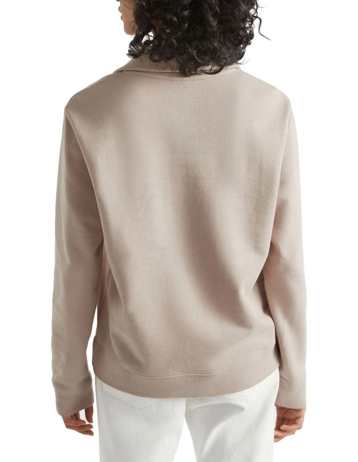 Core Heritage Logo Sweat In Beige 3 Core Heritage Logo Sweat In Beige - Image 3