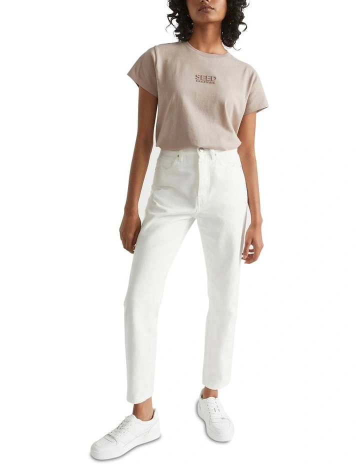 Heritage Logo Tee In Beige 3 Heritage Logo Tee In Beige - Image 3