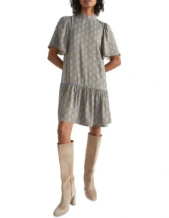 Linear Retro Mini Dress In Multi -Heritage 984288610 3 720x928