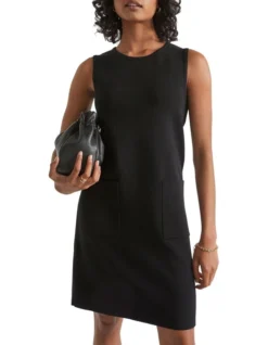 Crepe Mini Dress In Black