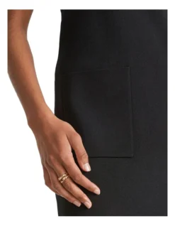 Crepe Mini Dress In Black -Heritage 984289240 3 720x928