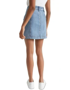 Denim A Line Seamed Skirt In Blue -Heritage 984289330 984273220 4 720x928