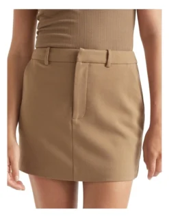 Mini Suit Skirt In Brown -Heritage 984289510 3 720x928