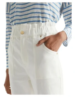 Patch Pocket Paperbag Jean In Cream 6 Patch Pocket Paperbag Jean In Cream -Heritage 984289780 984277990 3 720x928