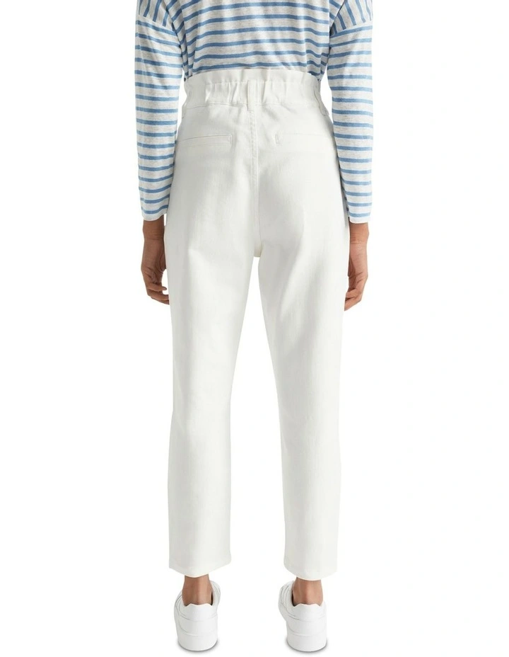 Patch Pocket Paperbag Jean In Cream 4 Patch Pocket Paperbag Jean In Cream - Image 4