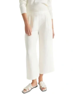 Linen Blend Cropped Pant In Cream -Heritage 984289960 984279700 3 720x928