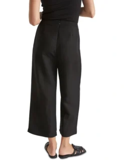 Linen Blend Cropped Pant In Black 7 Linen Blend Cropped Pant In Black -Heritage 984289960 984280150 4 720x928