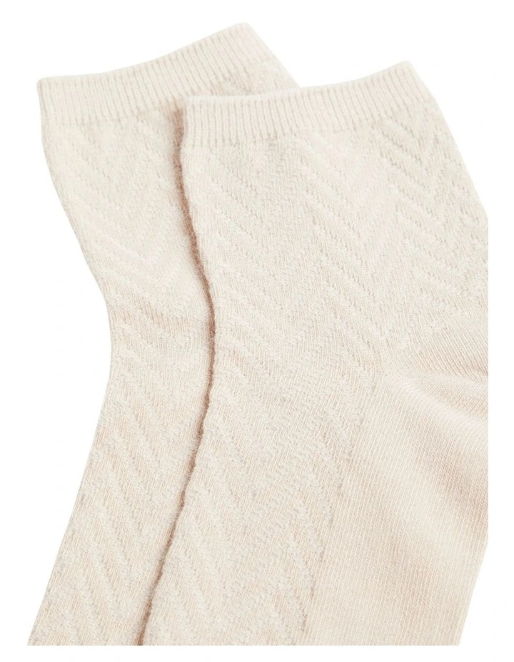 Chevron Knit Quarter Crew Sock 2 Chevron Knit Quarter Crew Sock - Image 2