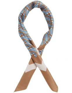 Linear Print Square Scarf