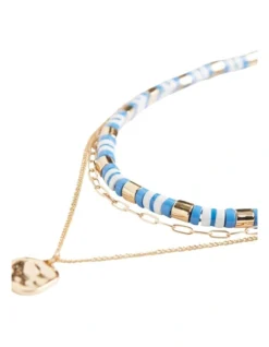 Colourblock Layered Necklace In Blue -Heritage 984309400 3 720x928
