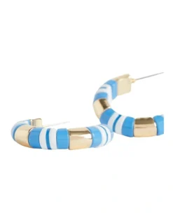 Colourblock Beaded Hoop In Blue -Heritage 984309580 3 720x928