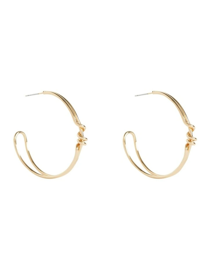 Knot Hoop Earring In Gold 1 Knot Hoop Earring In Gold