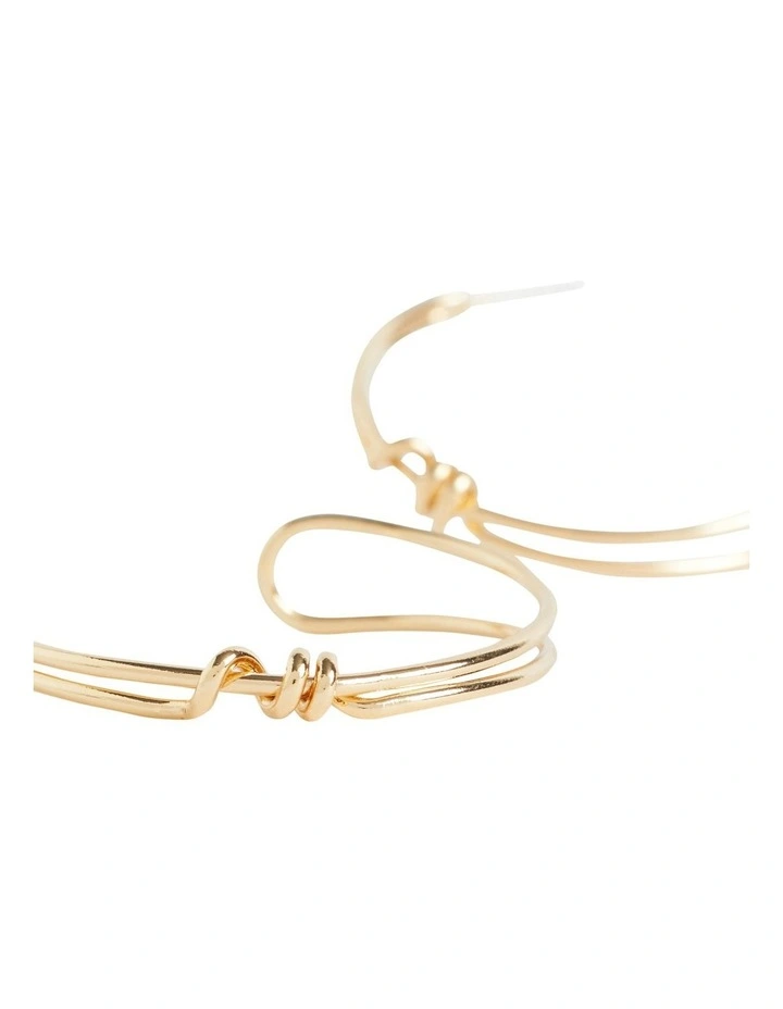 Knot Hoop Earring In Gold 3 Knot Hoop Earring In Gold - Image 3