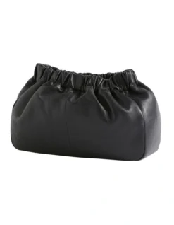 Rouched Leather Clutch In Black -Heritage 984312370 984305080 3 720x928
