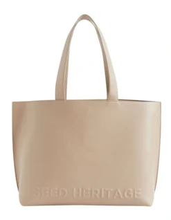 Logo Detail Tote In Brown