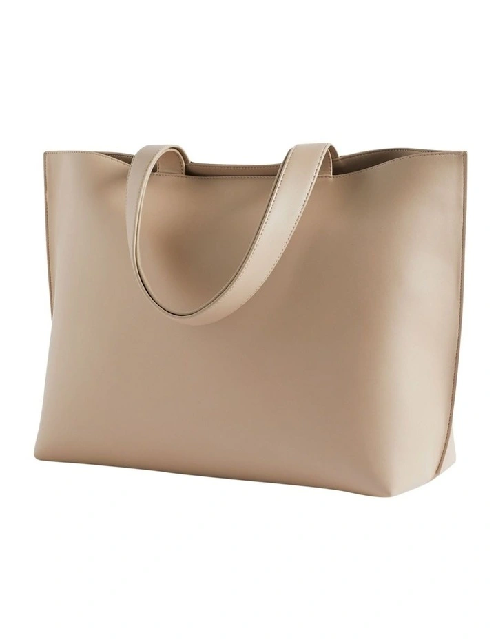 Logo Detail Tote In Brown 3 Logo Detail Tote In Brown - Image 3