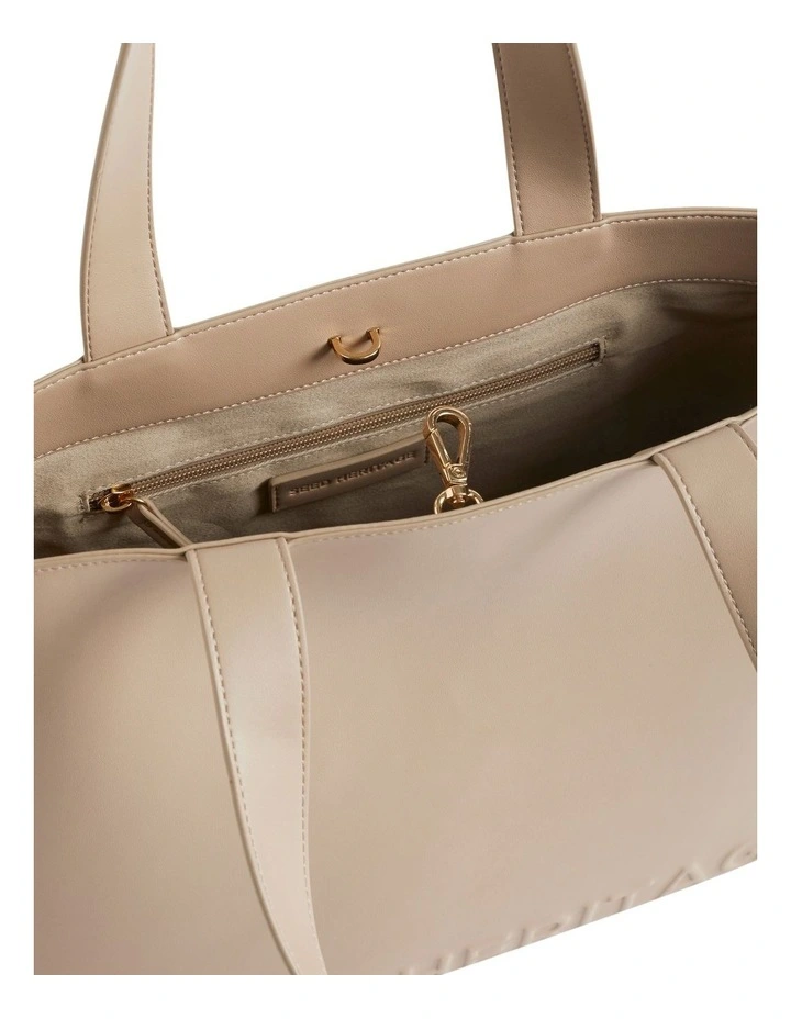 Logo Detail Tote In Brown 5 Logo Detail Tote In Brown - Image 5