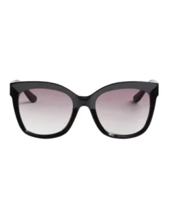 Jessica Rounded Sunglasses In Black