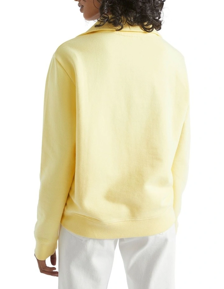 Core Heritage Logo Sweat In Yellow 3 Core Heritage Logo Sweat In Yellow - Image 3