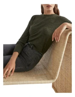 Supersoft Curve Hem Top In Green