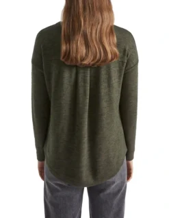 Supersoft Curve Hem Top In Green -Heritage 988420420 988366690 4 720x928