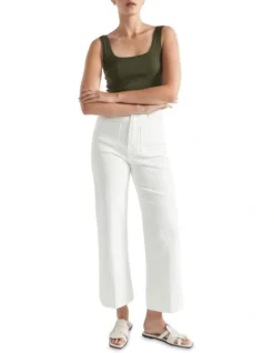 Square Neck Rib Tank In Green 6 Square Neck Rib Tank In Green -Heritage 988420600 988369390 3 720x928