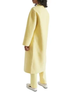 Double Breasted Coat In Yellow -Heritage 988422220 7 720x928