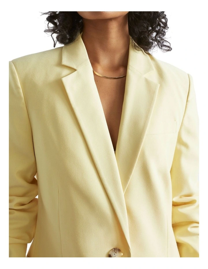 Boyfriend Blazer In Yellow 2 Boyfriend Blazer In Yellow - Image 2