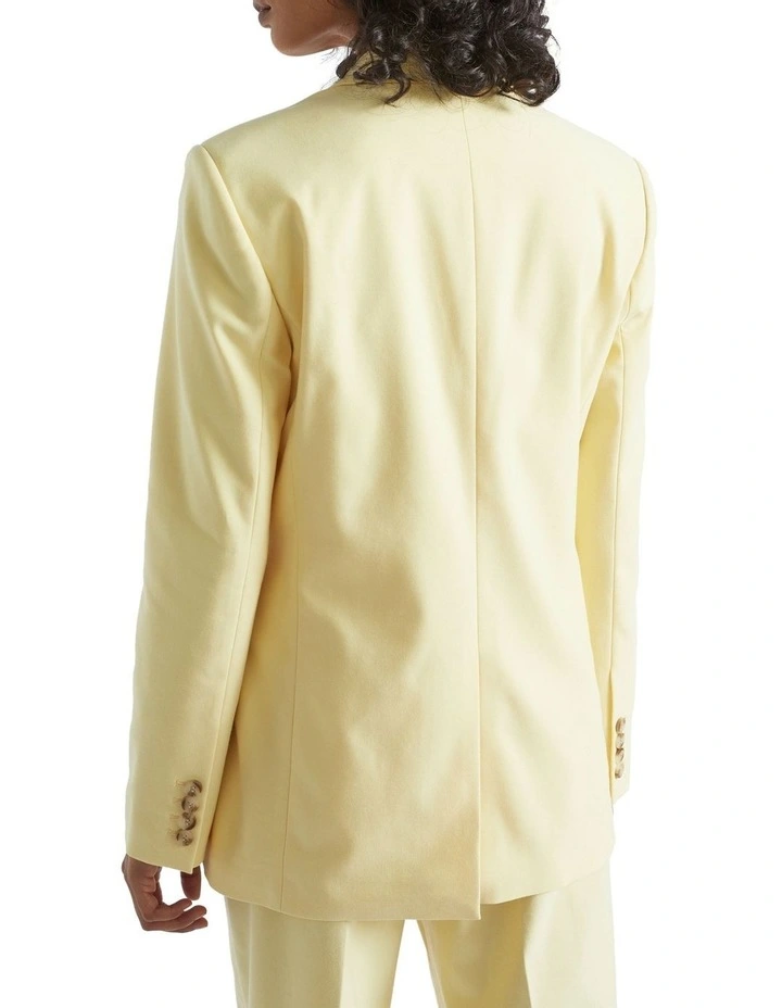 Boyfriend Blazer In Yellow 4 Boyfriend Blazer In Yellow - Image 4
