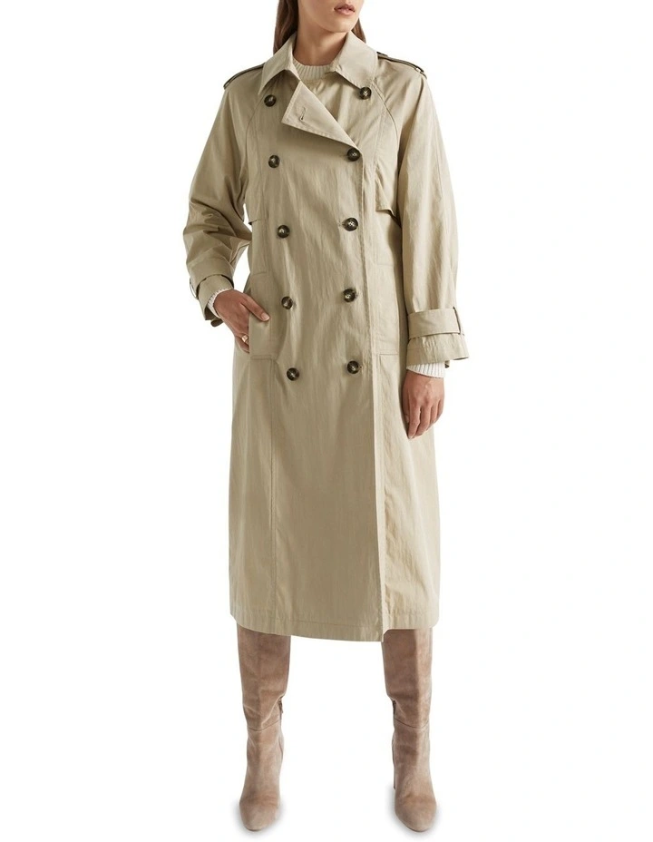 Trench Coat In Beige 3 Trench Coat In Beige - Image 3
