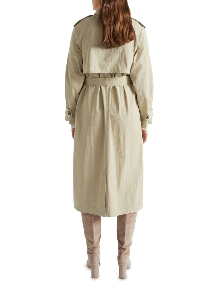 Trench Coat In Beige 4 Trench Coat In Beige - Image 4