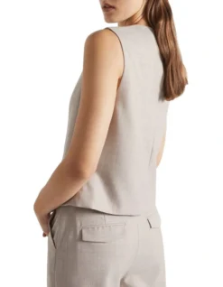 Wool Blend Waistcoat In Grey -Heritage 988422670 4 720x928