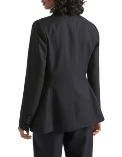 Wool Blend Tailored Blazer In Black 7 Wool Blend Tailored Blazer In Black -Heritage 988422760 4 720x928