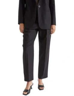 Pleat Front Trouser In Black