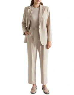 Pleat Front Trouser In Grey