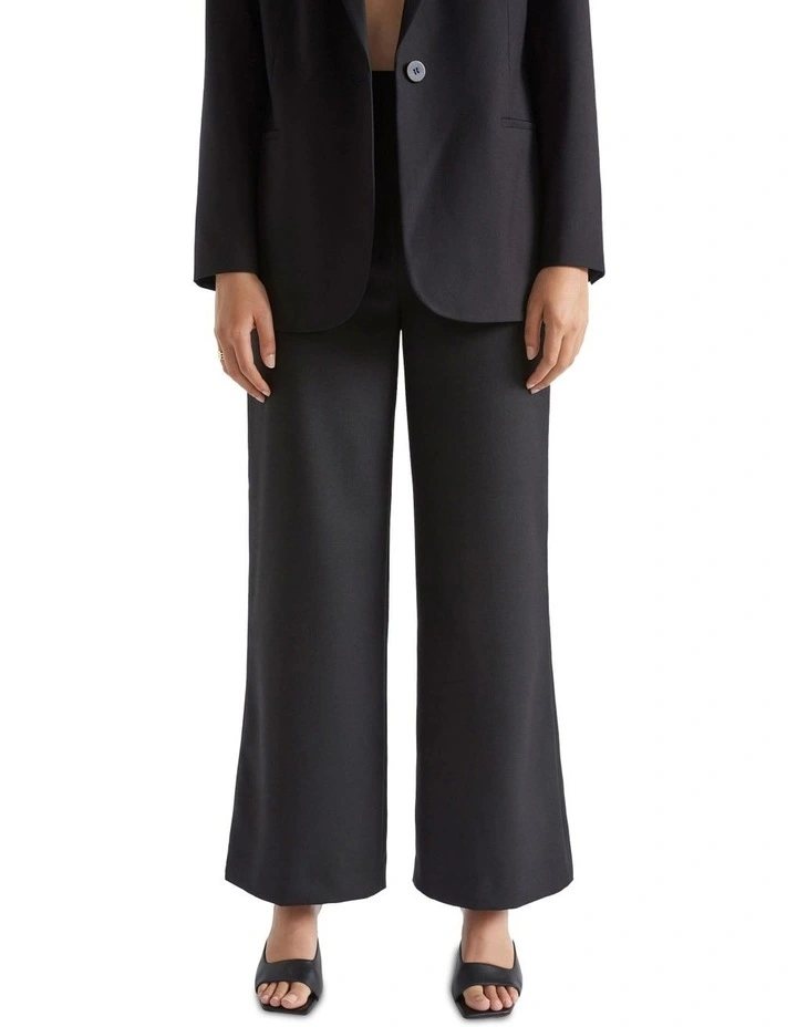 Wool Blend Trouser In Black 1 Wool Blend Trouser In Black