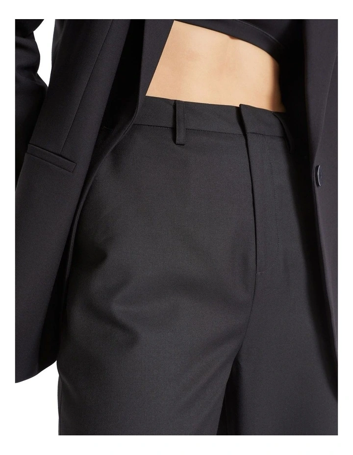 Wool Blend Trouser In Black 2 Wool Blend Trouser In Black - Image 2