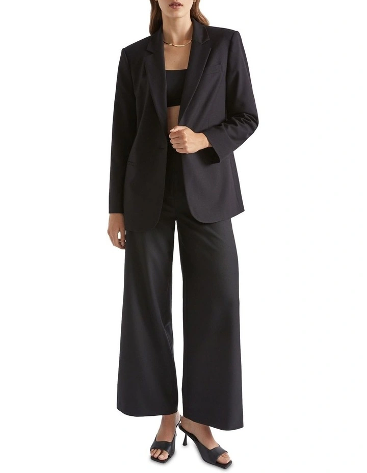 Wool Blend Trouser In Black 3 Wool Blend Trouser In Black - Image 3