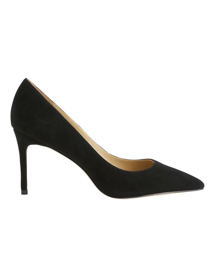 Nina Pointed Pump In Black Suede 1 Nina Pointed Pump In Black Suede