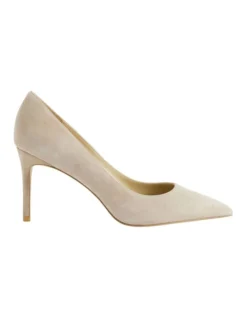 Nina Pointed Pump In Storm Suede