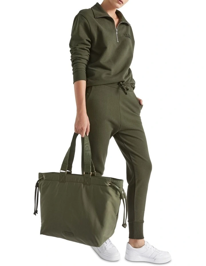 Logo Tote In Green 3 Logo Tote In Green - Image 3