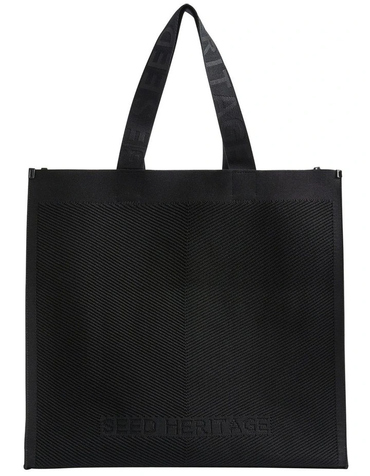 Knitted Tote In Black 1 Knitted Tote In Black