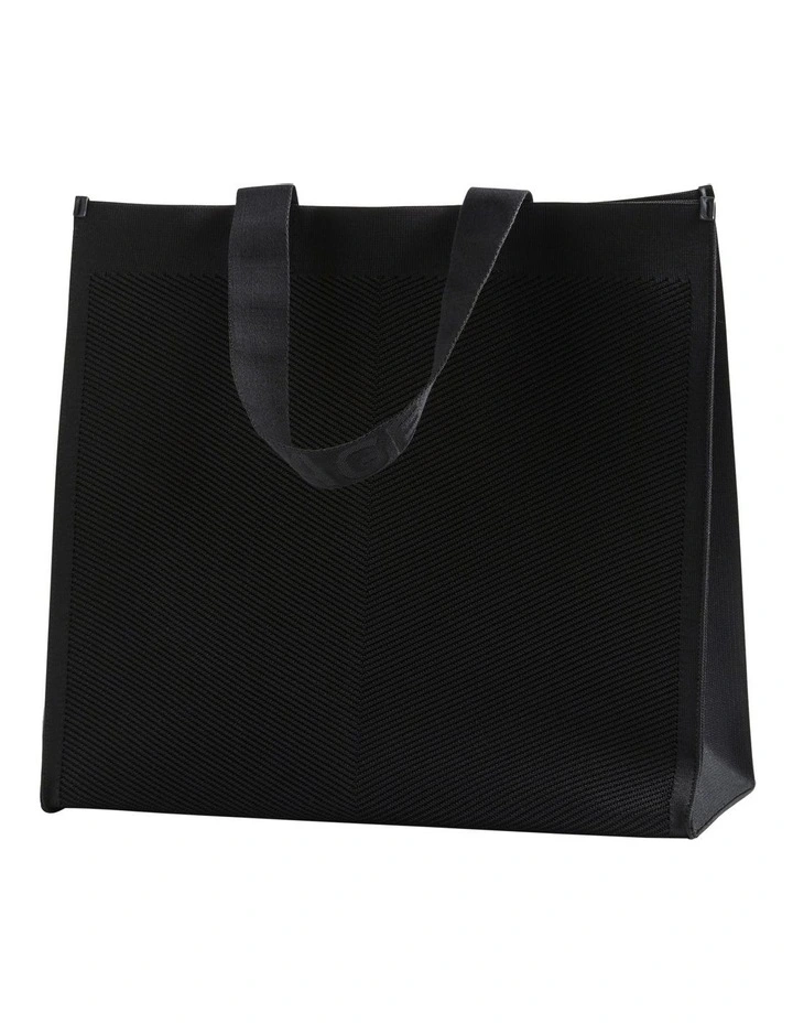 Knitted Tote In Black 2 Knitted Tote In Black - Image 2