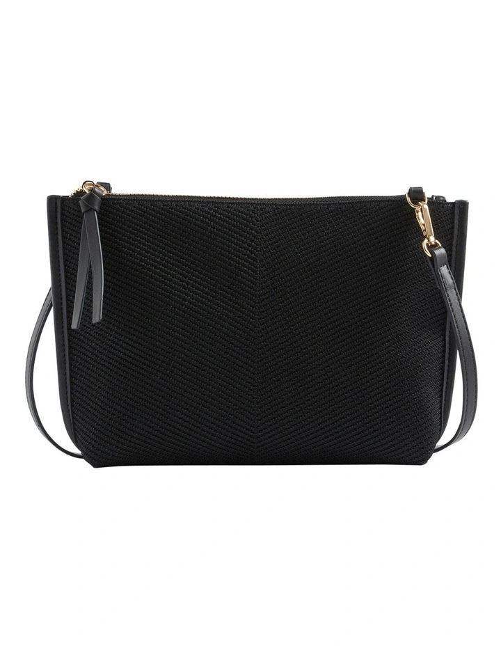 Knitted Crossbody Bag In Black 1 Knitted Crossbody Bag In Black