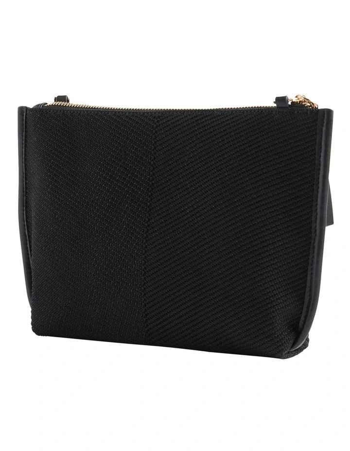 Knitted Crossbody Bag In Black 2 Knitted Crossbody Bag In Black - Image 2