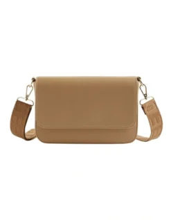 Logo Crossbody Bag In Cashew
