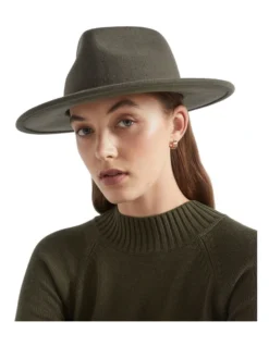 Felt Fedora In Dark Fern -Heritage 988449220 3 720x928