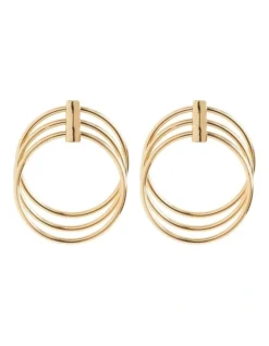 Layered Circle Earring In Gold