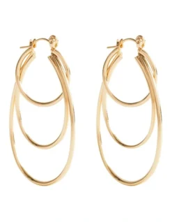 Layered Hoop In Gold