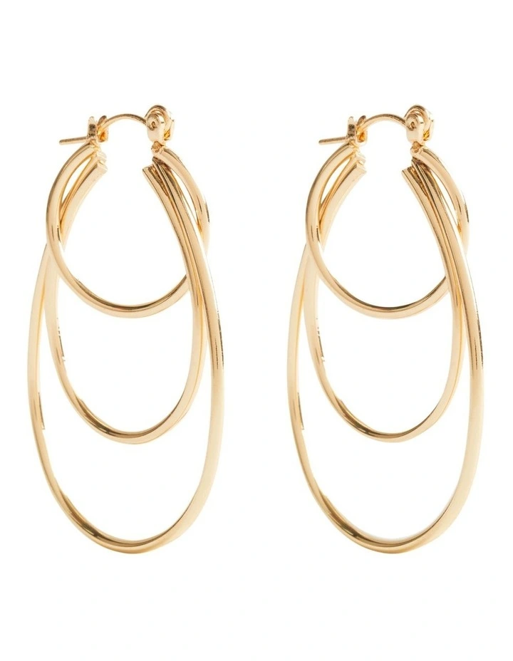 Layered Hoop In Gold 1 Layered Hoop In Gold